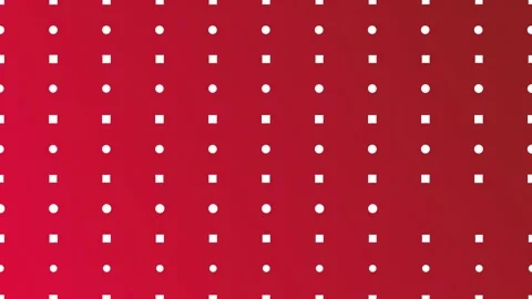 Red gradient with dots and squares, seamless looping animation. Stock Footage 286420196