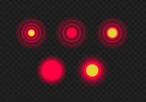 Red gradient flat circle ache sign isolated on black background. Illustrazione stock