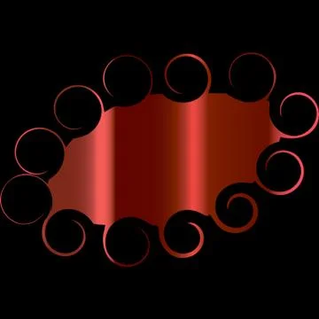 Red gradient fluffy cloud on a black background Stock Illustration