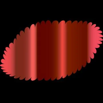 Red gradient fluffy cloud on a black background Stock Illustration