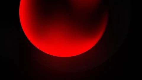 Red gradient forms half circle against black background. Soft lighting create Stock Illustration