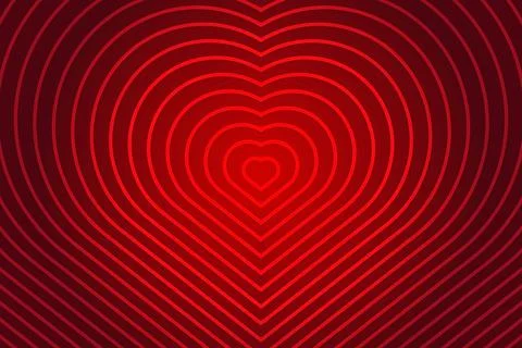 Red Gradient Love Pattern on Dark Background Stock Illustration