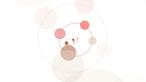 Red Gradient Rings Overflowing Repeatedly Video stock 327253225