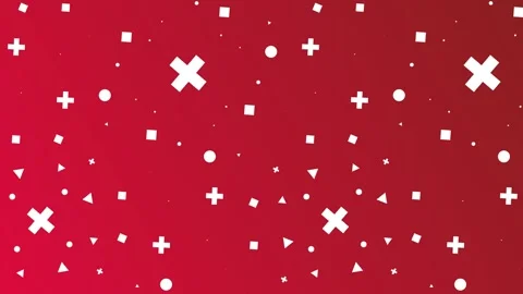 Red gradient with scattered shapes, seamless looping. Stock Footage 286416854