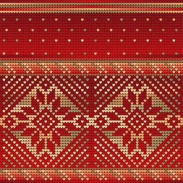 Red Gradient Seamless Pattern of Christmas Stars Stock Illustration
