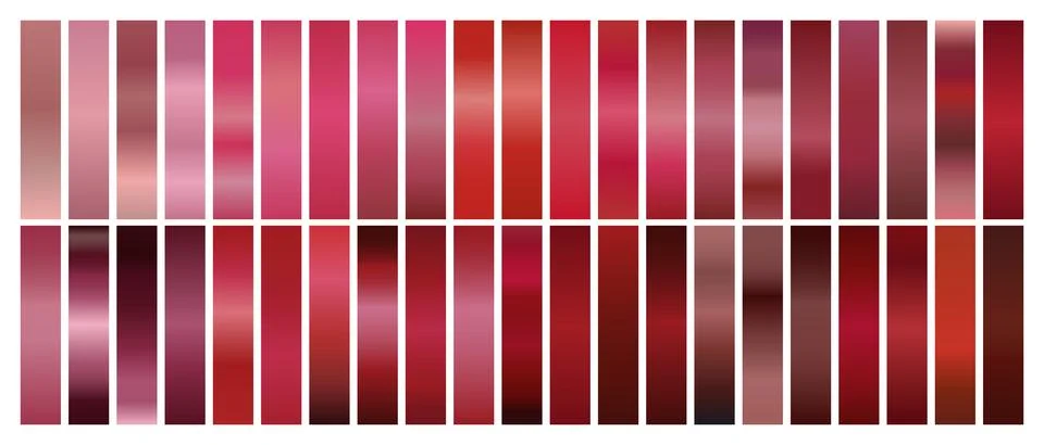 Red Gradient Set for Light to Bright Colors Stock-Illustration