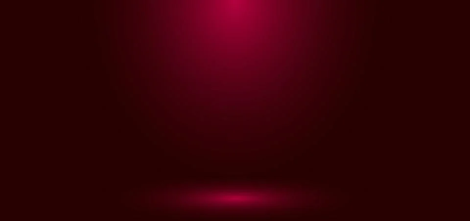Red gradient wall studio empty room abstract background with lighting Illustrazione stock
