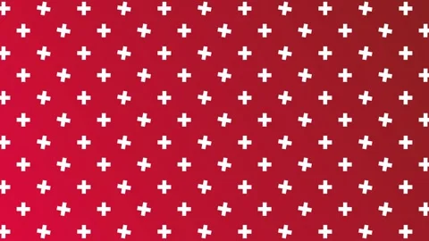 Red gradient with white plus signs, seamless looping. Stock Footage 286416896
