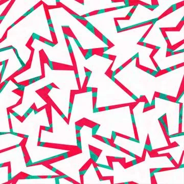 Red graffiti seamless pattern Stock Illustration