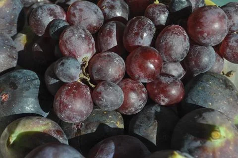 Red grape and fig fruit food Foto stock