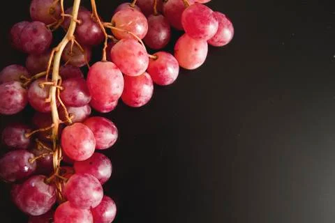 REd grape on dark background Foto stock
