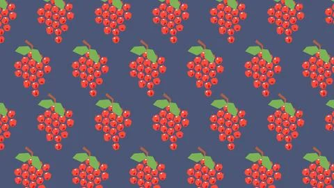 Red grape fruit cluster vector background Stock Illustration