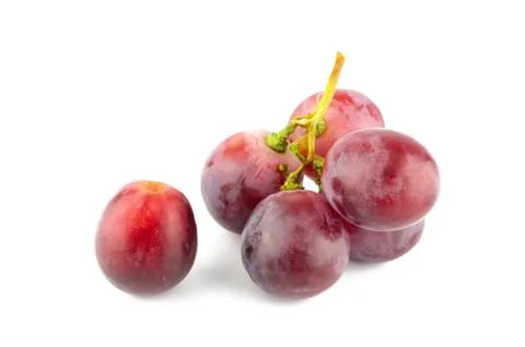 Red grape isolated on white background Stock Photos