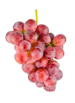 Red grape isolated on white background Stock Photos