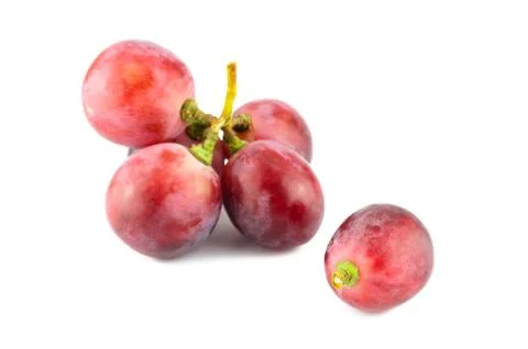 Red grape isolated on white background Stock Photos