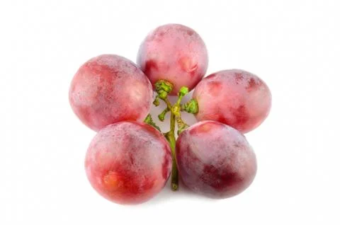 Red grape isolated on white background Stock Photos