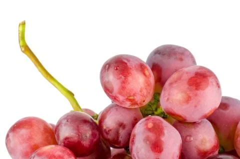 Red grape isolated on white background Stock Photos