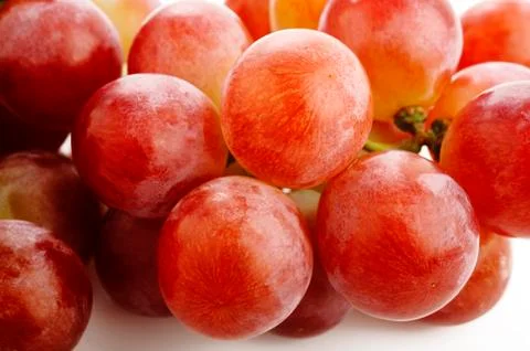 Red grape isolated on white background Stock Photos