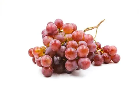 Red Grape isolated on white background. Stock Photos