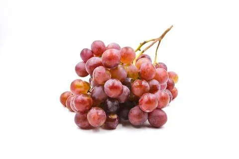 Red Grape isolated on white background. Stock Photos