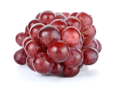 Red grape isolated on the white background Stock Photos
