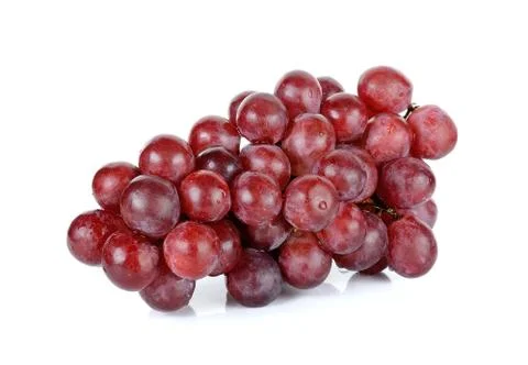 Red grape isolated on the white background Stock Photos