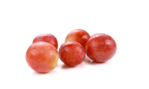 Red grape isolated on white background Stock Photos