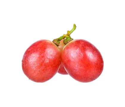 Red grape isolated on the white background Stock Photos