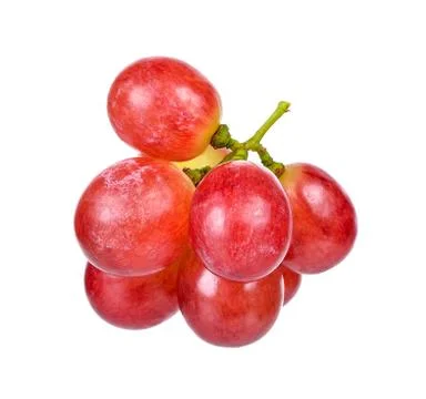 Red grape isolated on the white background Stock Photos