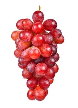 Red grape isolated on the white background Stock Photos