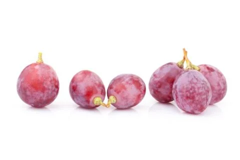 Red grape isolated on white background Stock Photos