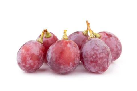 Red grape isolated on white background Stock Photos