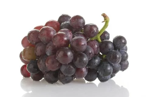 Red grape isolated on white background Stock Photos