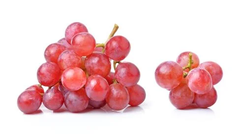 Red grape isolated on white background Stock Photos
