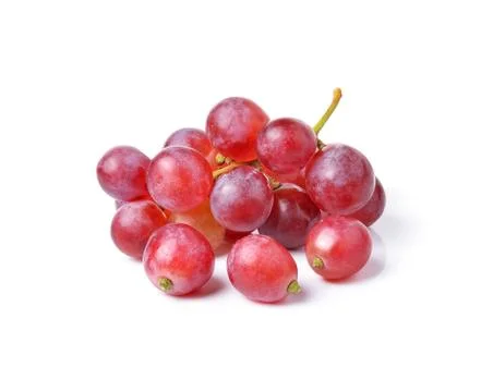 Red grape isolated on white background Stock Photos