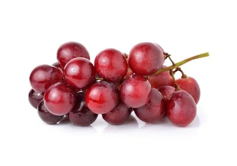 Red grape isolated on white background Stock Photos