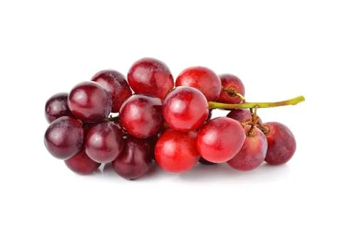 Red grape isolated on white background Stock Photos