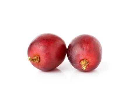 Red grape isolated on white background Stock Photos