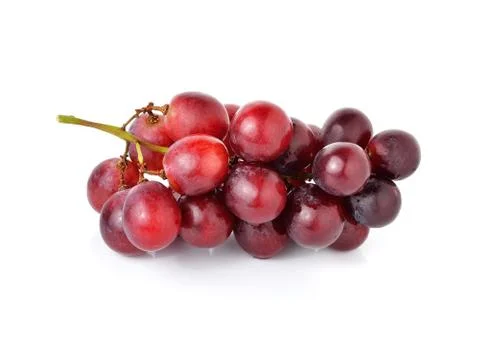 Red grape isolated on white background Stock Photos