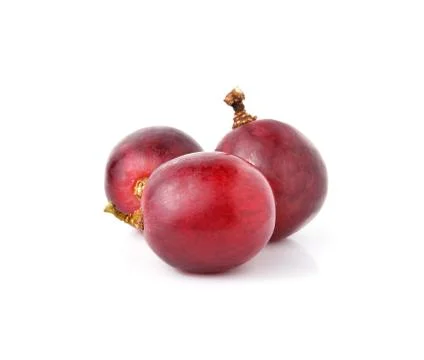 Red grape isolated on white background Stock Photos