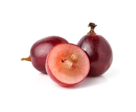 Red grape isolated on white background Stock Photos