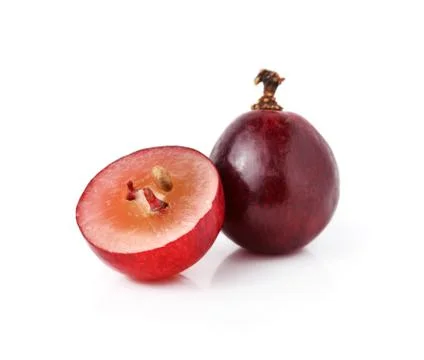 Red grape isolated on white background Stock Photos