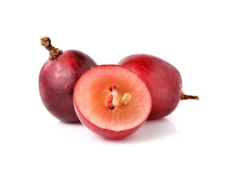Red grape isolated on white background Stock Photos