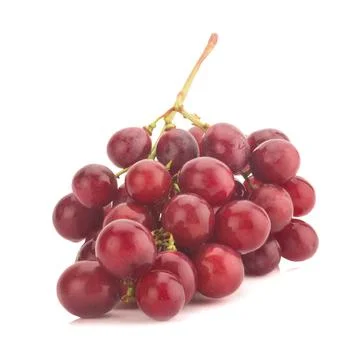Red grape isolated on white background Stock Photos