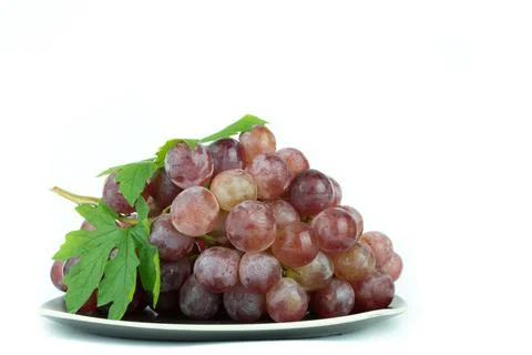 Red grape isolated on white background Stock Photos