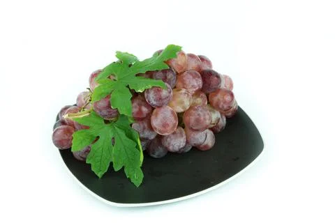 Red grape isolated on white background Foto stock