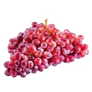 Red grape isolated on white with clipping path Foto stock