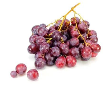 Red grape isolated on white Stock Photos