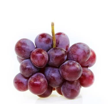 Red grape isolated on white. Stock Photos