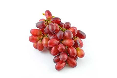 Red grape isolated on white Fotos Stock